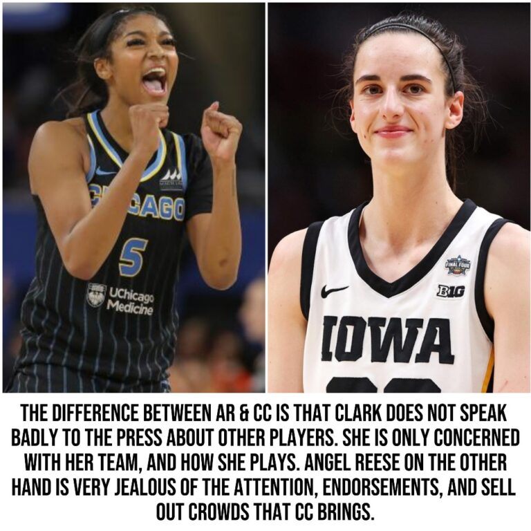 The difference between AR & CC is that Clark does not speak badly to the press about other players. She is only concerned with her team, and how she plays. Angel Reese on the other hand is very jealous of the attention, endorsements, and sell out crowds that CC brings.