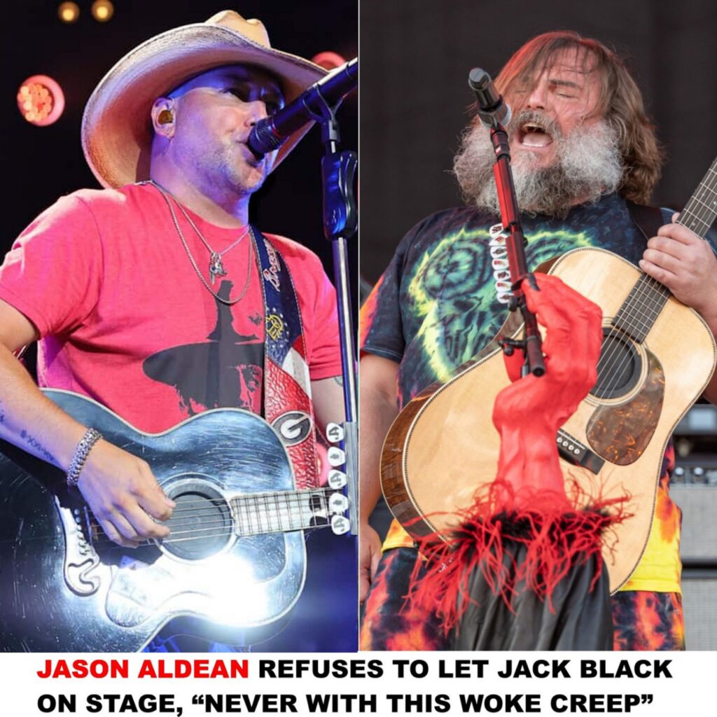 Breaking: "Never With This Woke Creep," says Jason Aldean, refusing to let Jack Black perform live.