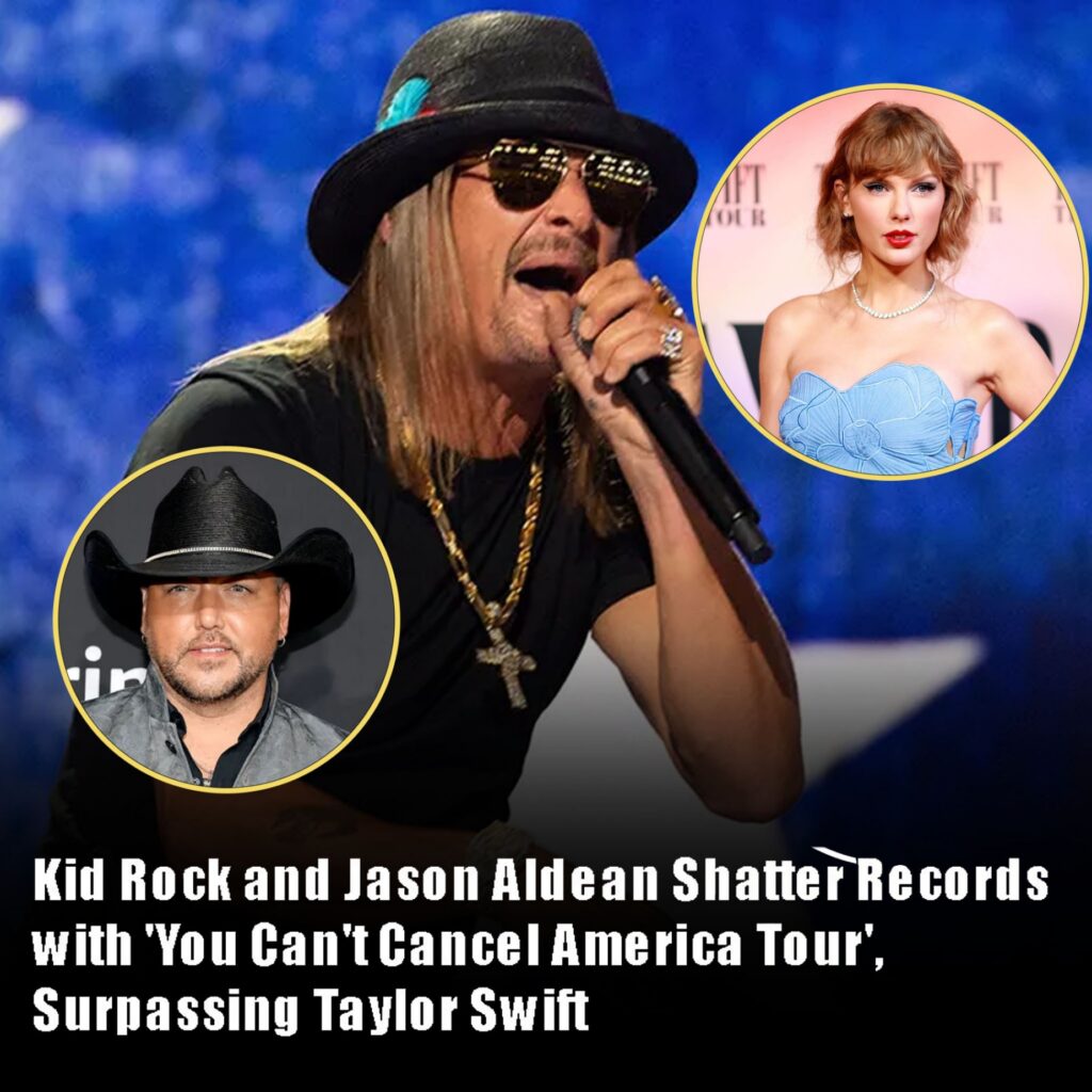 Taylor Swift is surpassed by Kid Rock and Jason Aldea¿ in their smash hit "You Can not Cancel America Tomorrow.”